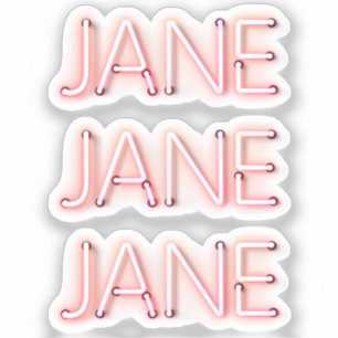 Jane Name in Glowing Neon Lights x3
