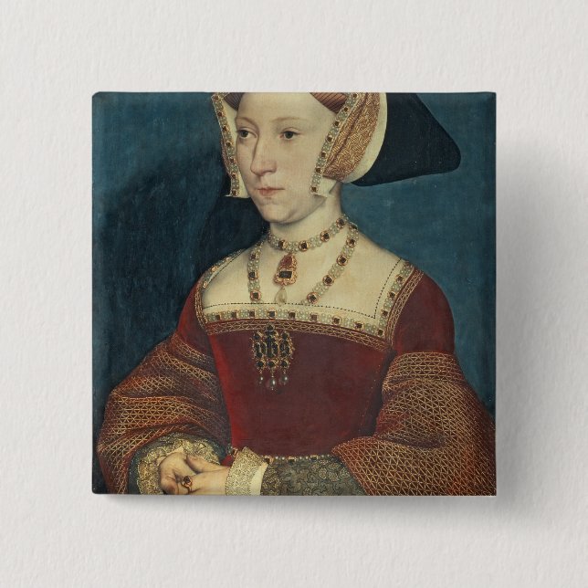 Jane Seymour 2 Inch Square Button (Front)