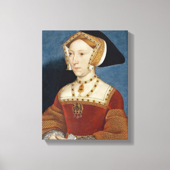 Jane Seymour - Hans Holbien the Younger - 1536 Canvas Print (Front)