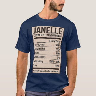 Janelle Nutrition Facts Name Nickname Alias Title  T-Shirt