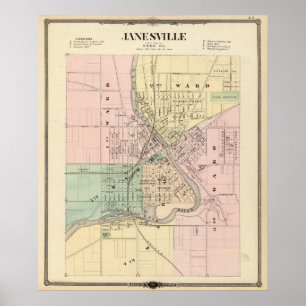Janesville, county seat of Rock Co Poster