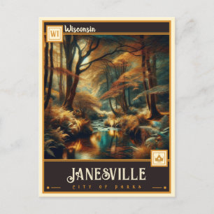 Janesville, Wisconsin   Vintage Postcard