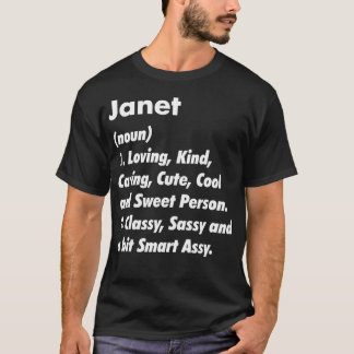 Janet Definition Personalized Funny Birthday Gift  T-Shirt