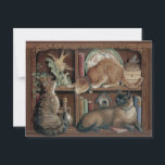 Janet Kruskamp Cats on the bookshelve Postcrossing Postcard<br><div class="desc">Janet Kruskamp Cats on the bookshelves Postcrossing Postcard</div>