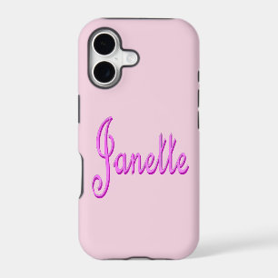 "Janette" Pink Two Toned Janette Name,