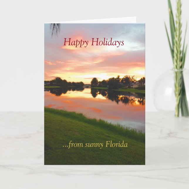 Janice custom tropical Xmas card (Front)