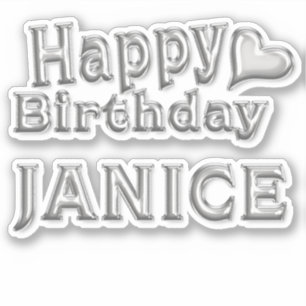 Janice Happy Birthday Autocollants