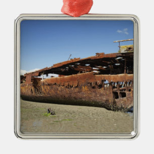 Janie Seddon Shipwreck, Motueka, Nelson Metal Ornament