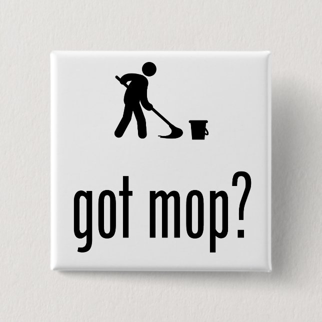 Janitor 2 Inch Square Button (Front)