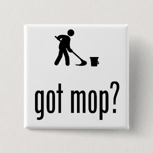 Janitor 2 Inch Square Button