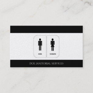 Janitor/Custodian/Maid Black/Platinum Business Card