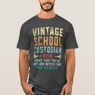 Janitor Janitress School Custodian Clean Freak vin T-Shirt