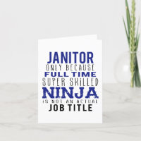 Janitor Ninja Humour