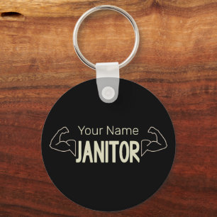 Janitor Or Caretaker Design Facility Manager Keychain