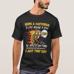 Janitor school custodian school janitor funny cust T-Shirt