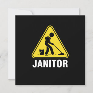 Janitor Sign Cleaners Cleaning Service Janitors Gi Invitation