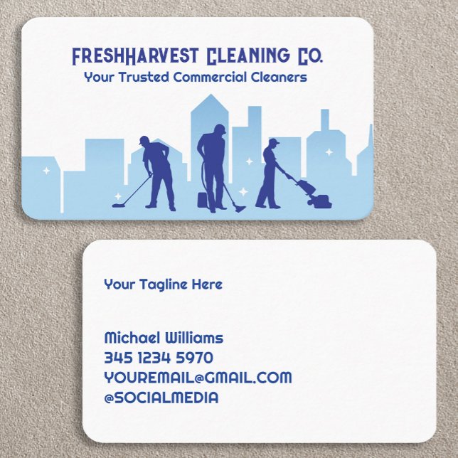 Janitorial Cleaning Business Card (Janitorial Cleaning Business Cards)