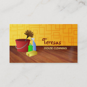 Janitorial cleaning business cards
