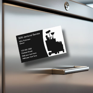 Janitorial Cleaning Services Magnetic Magnetic Business Card