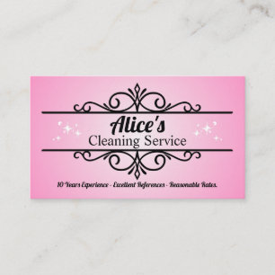 Janitorial House Cleaning Maid Lady Housekeeper  Business Card