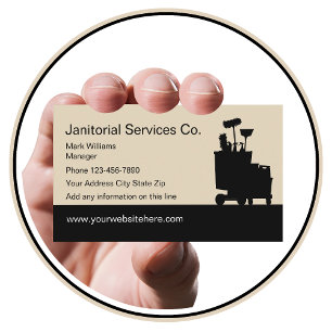 Janitorial Services Business Card Design