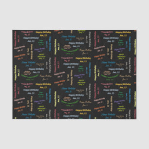 January, 11 Birthday Tissue Paper