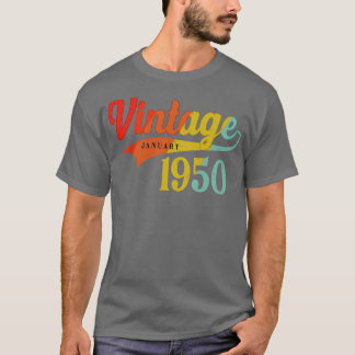 January 1950 Birthday Vintage January 1950 Awesome T-Shirt