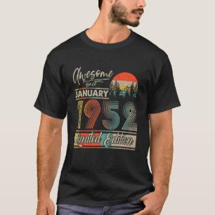 January 1952 Vintage Retro 70 Yrs Old,70Th Birthda T-Shirt
