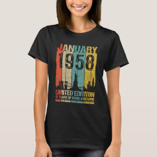 January 1958 65 Years Of Being Awesom T-Shirt