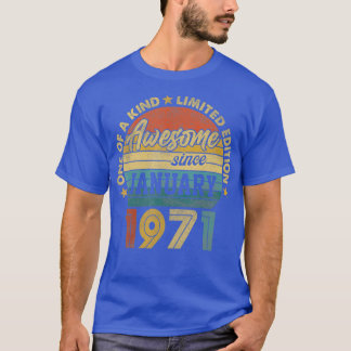 January 1971 Vintage 50 Years Old Retro 50th T-Shirt