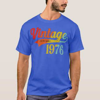 January 1976 Birthday Vintage January 1976 Awesome T-Shirt