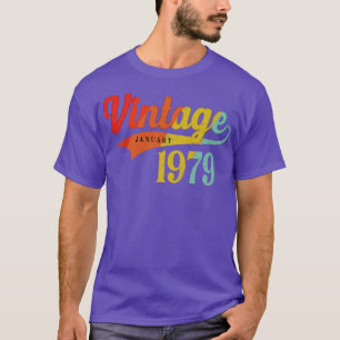 January 1979 Birthday Vintage January 1979 Awesome T-Shirt