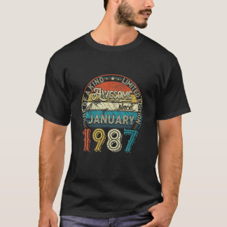 January 1987 Limited Edition Outfit Retro 35Th Bda T-Shirt