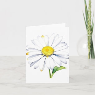 January 1 Daisy Day C - Watercolors & Pen Card