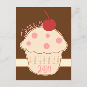 January 2011 Cucake Calendar Postcard