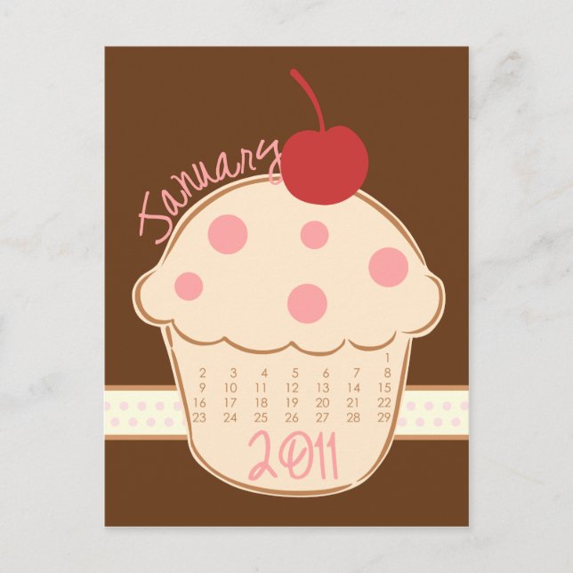 January 2011 Cucake Calendar Postcard (Front)
