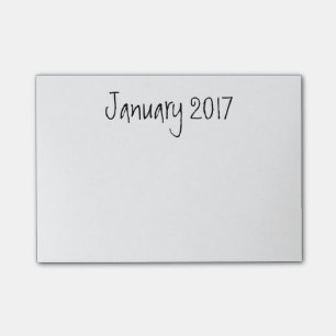 January 2017, Happy New Year, Post it notes