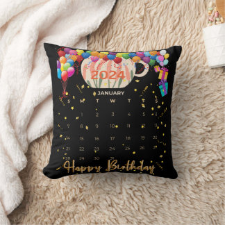 January 2025 throw pillow