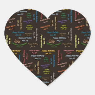 January, 22 Birthday Sticker