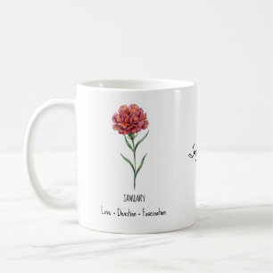 January Birth Flower Mug – Carnation