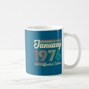 January Birthday Est 1976 Limited Edition Vintage Coffee Mug