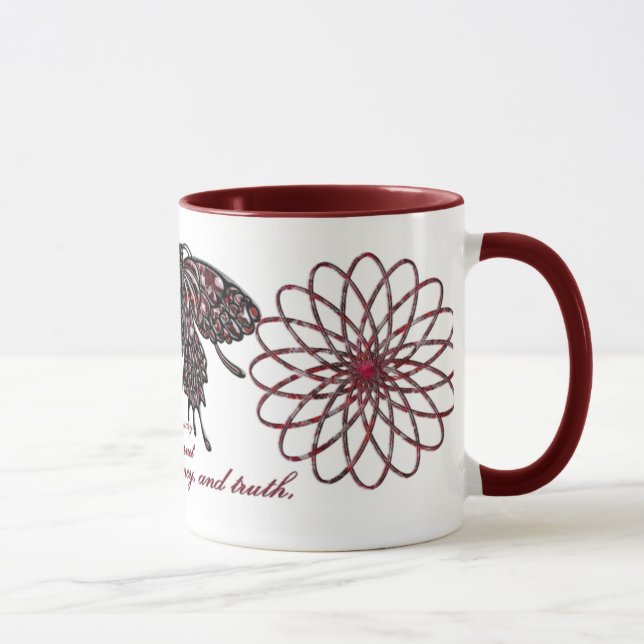 January Birthstone Butterfly Mug (Right)