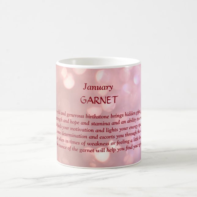 January Birthstone Garnet Coffee Mug (Center)