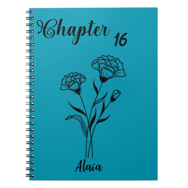 January Bloom Notebook – Carnation Journal (Front)