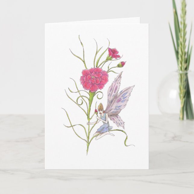 January Fairy Birthday Card (Front)