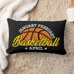 January February Basketball April Cool Player  Lumbar Pillow