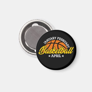 January February Basketball April Cool Player  Magnet