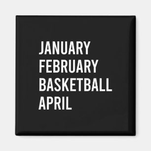 January February Basketball April Fun Basketball S Magnet