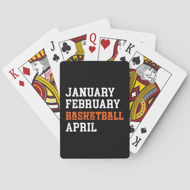 January February Basketball April Playing Cards (Back)