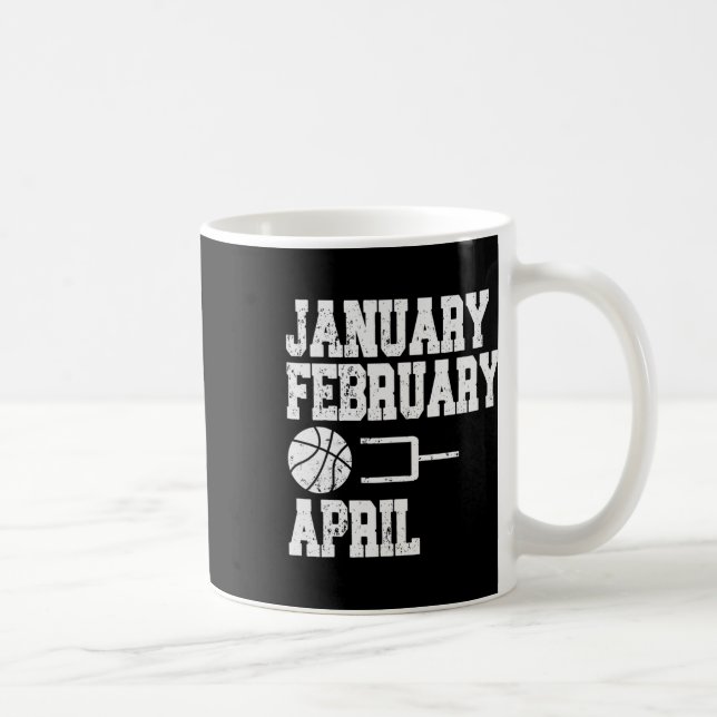 January February Bysketbyll April - Fun Bysketbyll Coffee Mug (Right)